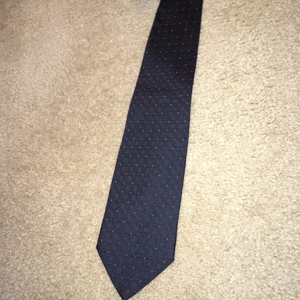 Jos. A. Bank black tie with red dot pattern